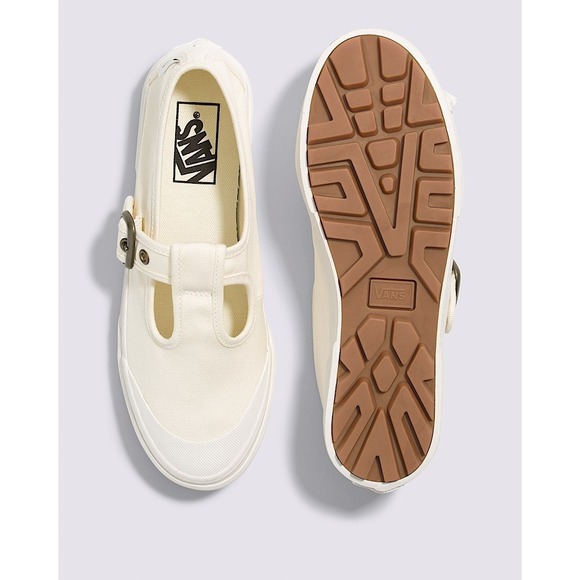 Vans Cream White Canvas Classic Mary Jane T-Strap Style 93 Sneakers Size 9.5 - Picture 2 of 9